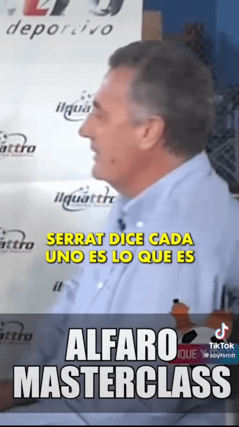 Alfaro Quotes Serrat at Press Conference — Argentina Futbol meme