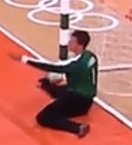 Argentinian Volleyball Player Celebrating