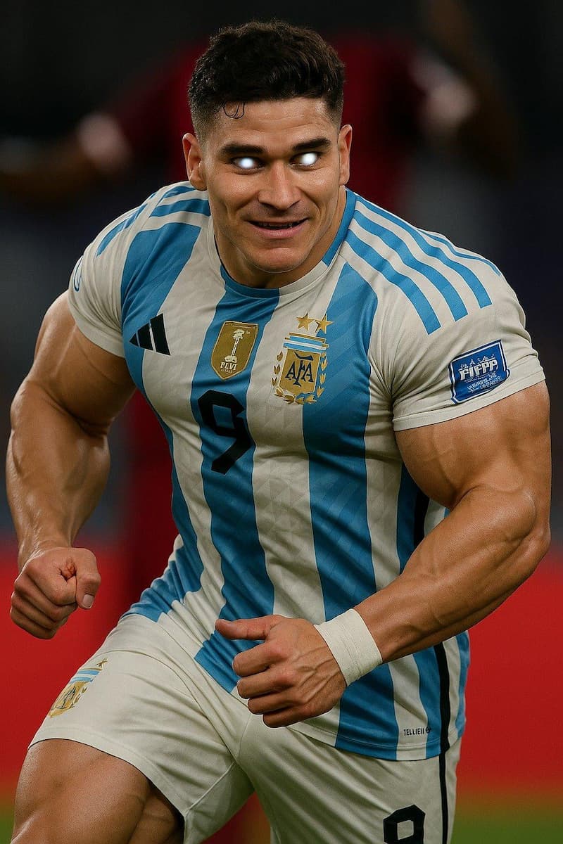 Gol de Julián Álvarez para el 0-1 contra Barcelona en Champions League — Argentina Futbol meme