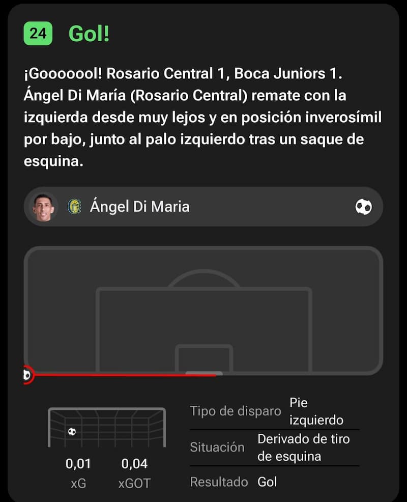 Golazo olímpico de Di Maria a Boca!! — Argentina Futbol meme