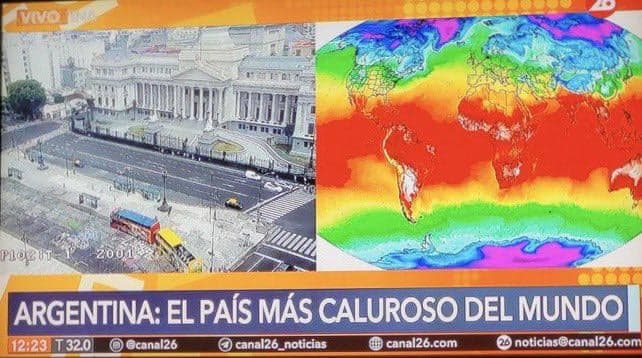 Argentina País Más Caluroso — meme de Argentina Humor
