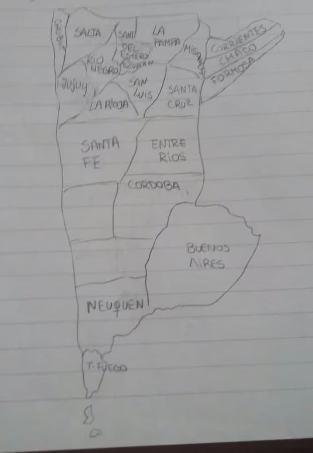Mapa Argentino Dibujado a Mano — meme de Argentina Humor