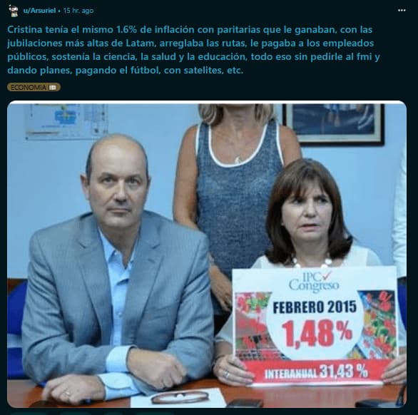 Cristina Inflation Comparison Meme — Argentina Politics meme