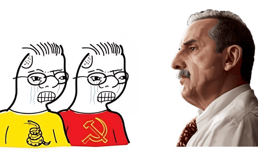 Libertarian and Communist Wojaks Cry at Perón