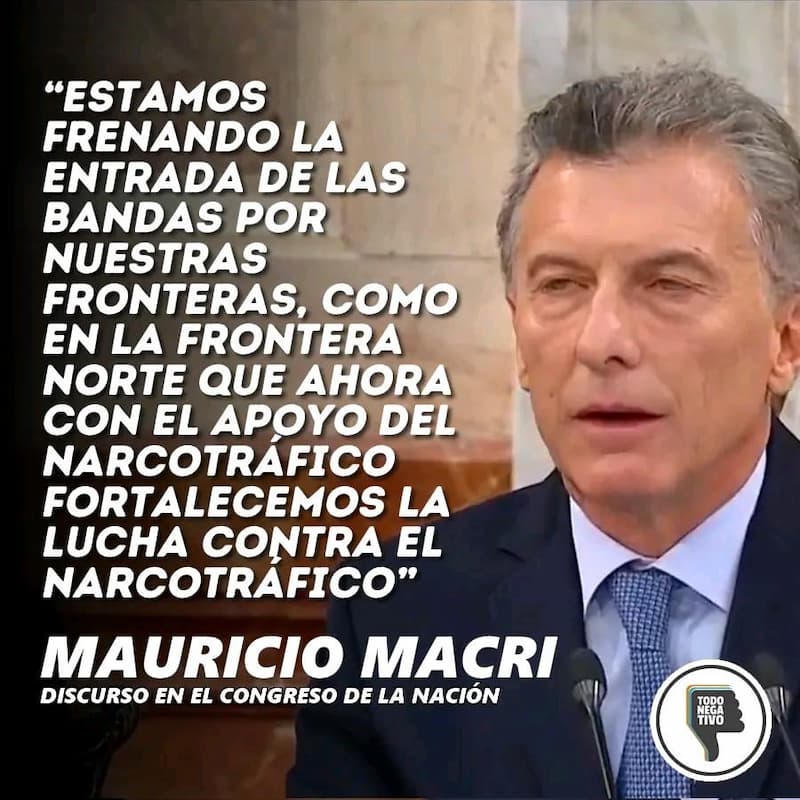 Macri Contradicción Narcotráfico — Argentina Politics meme