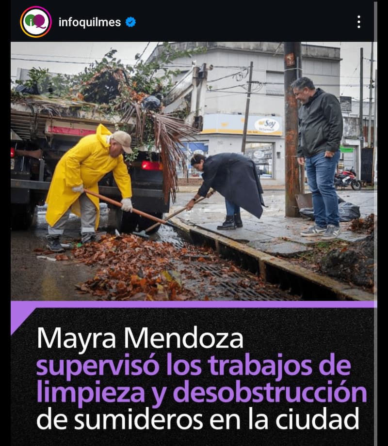 Mayra Mendoza Supervisando Trabajos — Argentina Politics meme