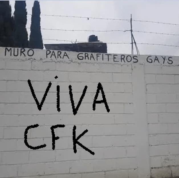Pro-CFK Graffiti Falls for the Gay Wall Bait
