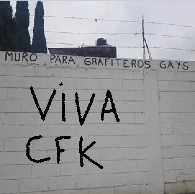 Pro-CFK Graffiti Falls for the Gay Wall Bait