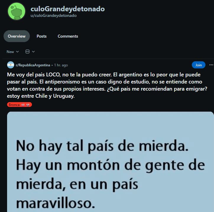 No Hay País De Mierda — Argentina Politics meme