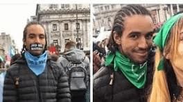 Wearing Both Pro-Life and Pro-Choice Bandanas — Argentina Politics meme