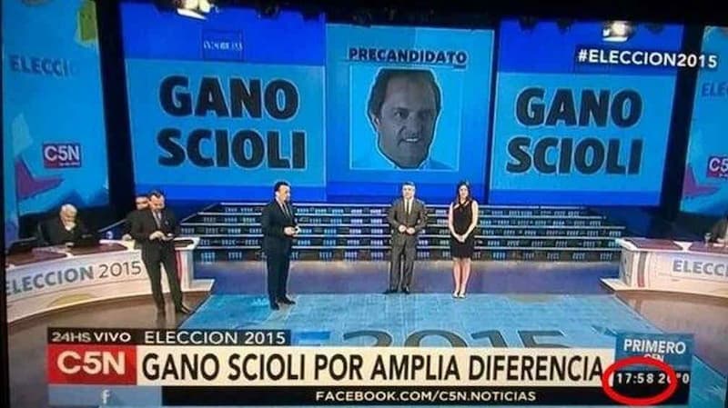 C5N Calls Scioli Winner Two Hours Early — Argentina Politics meme