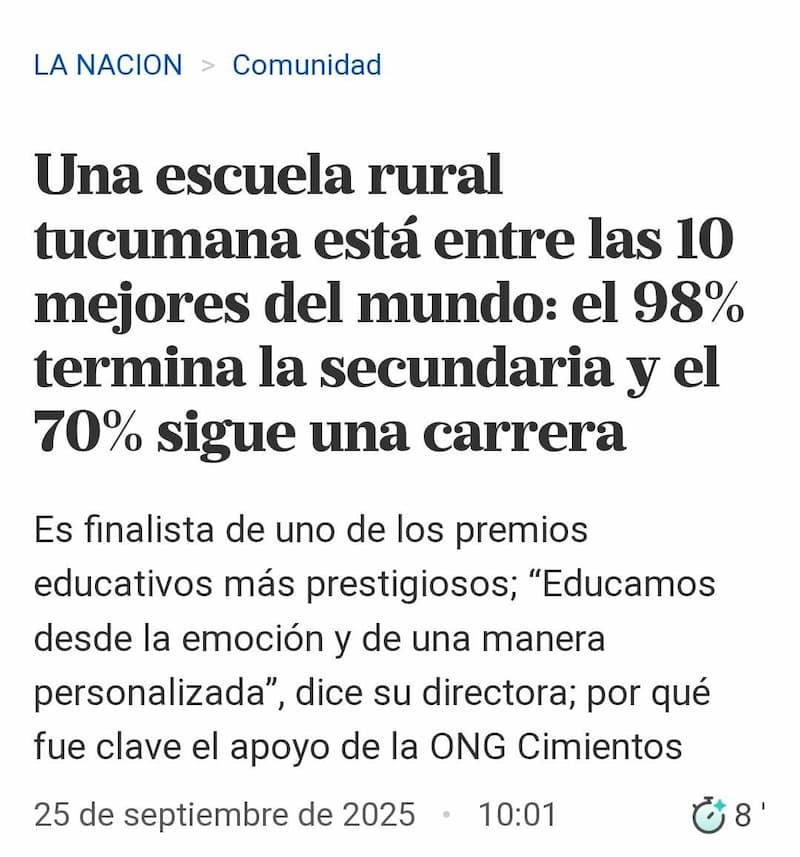 Escuela Rural Tucumana Éxito Académico — meme de Argentina