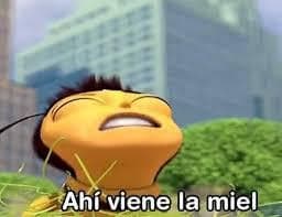 Barry B. Benson Dice Ahí Viene la Miel — meme de Bee Movie Reaction