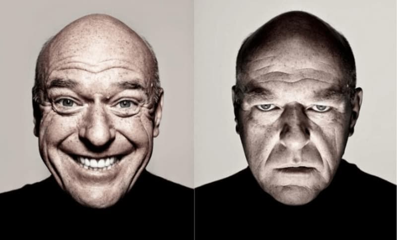 Hank Schrader Feliz Versus Amenazante: La Comparación — meme de Breaking Bad