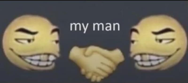Dos Emojis Malditos se Dan la Mano — meme de Cursed Emoji