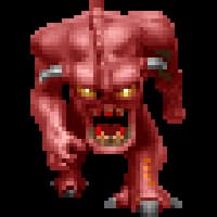 El Clásico Demonio Pinky De Doom En Toda Su Gloria Pixelada — meme de Doom Demon