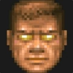 Doomguy's Iconic Pixelated Determined Face — Doom Guy meme