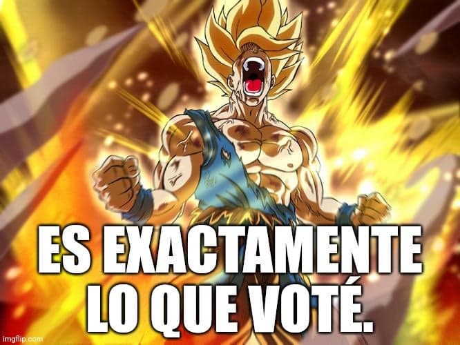 Super Saiyan Goku Screams About His Vote — Dragon Ball Reaction meme