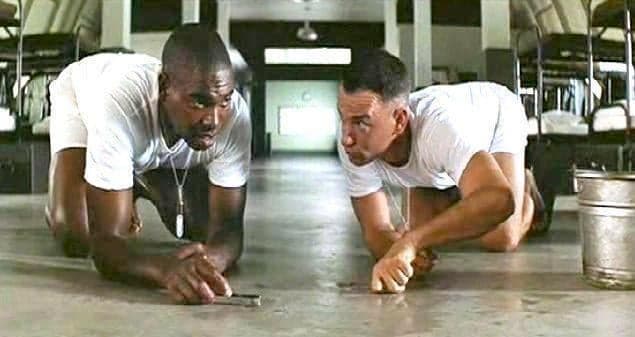 Bubba and Forrest Scrub the Floor — Forrest Gump meme