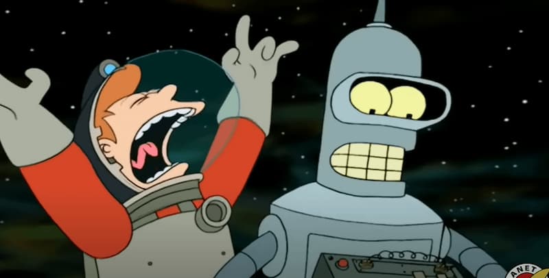 Fry Screaming At Bender — Futurama meme
