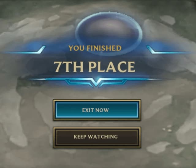 League of Legends 7th Place — Gaming meme