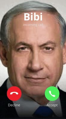 Te Está Llamando Bibi Netanyahu — meme de Incoming Call Meme