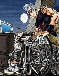 Polnareff Sentado En Su Silla De Ruedas Frente A La Computadora — meme de Jojo Bizarre Adventure