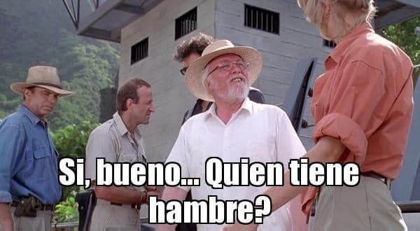 John Hammond Pregunta Quién Tiene Hambre — meme de Jurassic Park Reaction