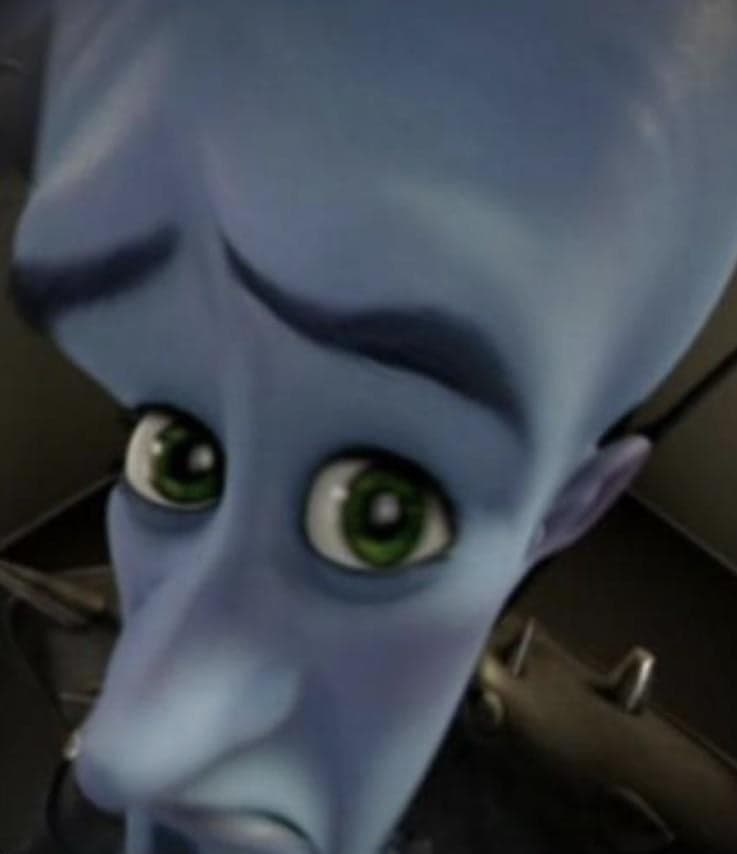 Megamind te mira fijo con cara de saber todo — meme de Megamind Reaction