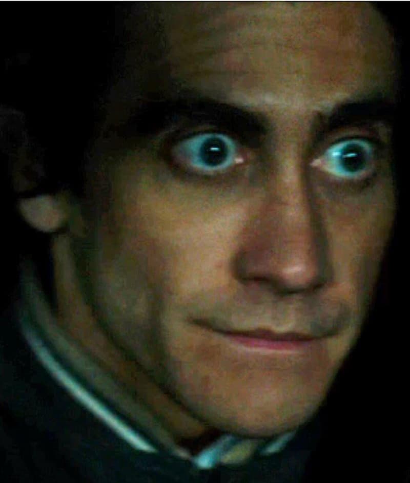 Lou Bloom's Unsettling Reaction Stare — Nightcrawler Creepy Stare meme