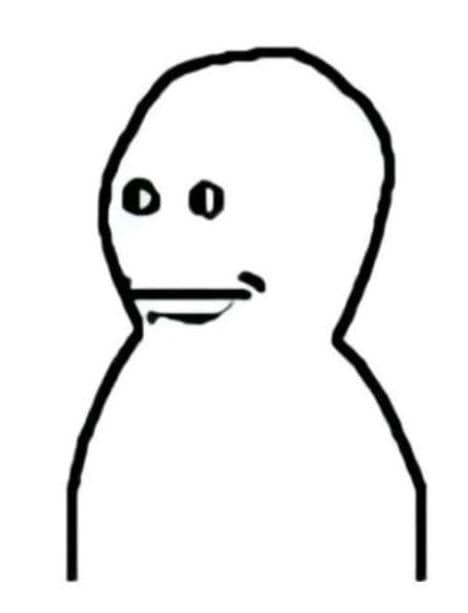 El NPC Wojak con la Mirada Vacía Total — meme de Npc Wojak