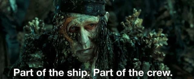 Parte del Barco, Parte de la Tripulación — meme de Pirates Of The Caribbean