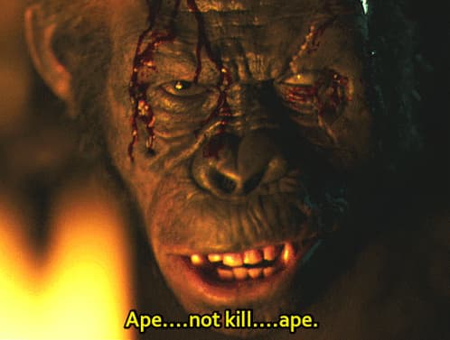 Koba Te Recuerda Que El Mono No Mata Al Mono — meme de Planet Of The Apes