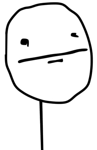 La Cara de Póker Clásica Sin Ninguna Expresión — meme de Rage Comic