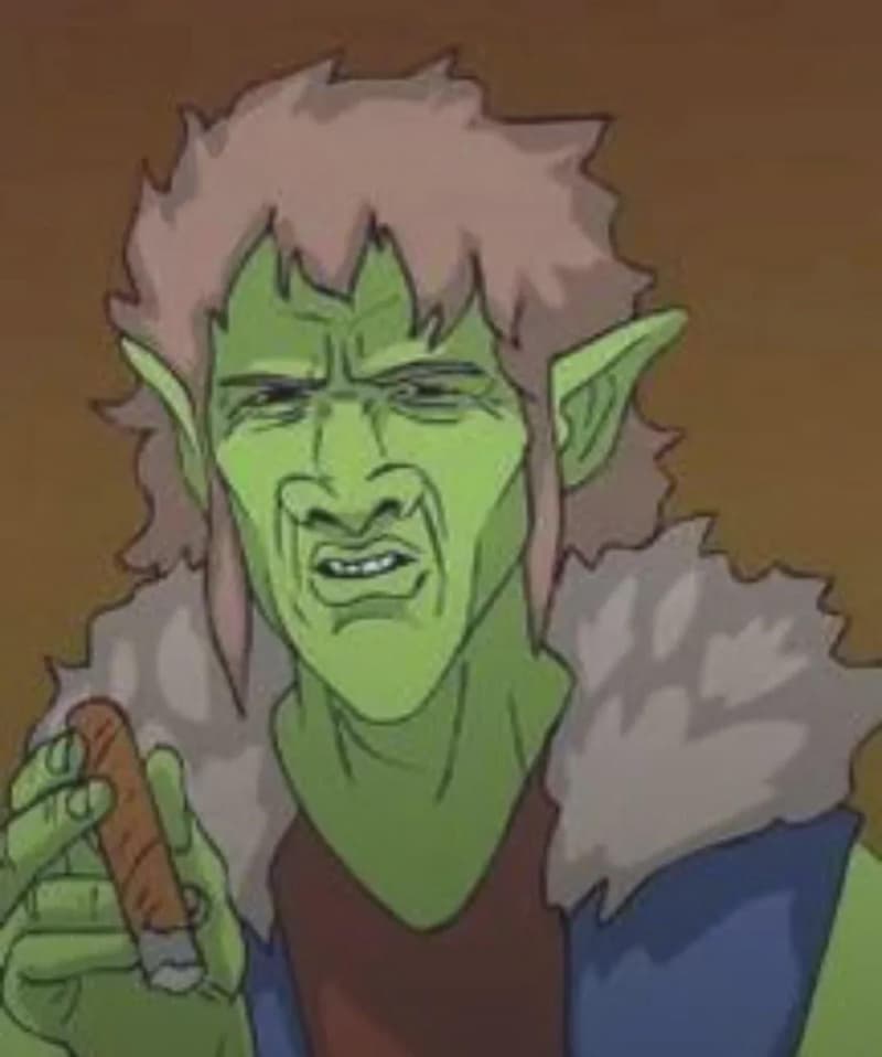 Disgusted Goblin Character — Reaction meme
