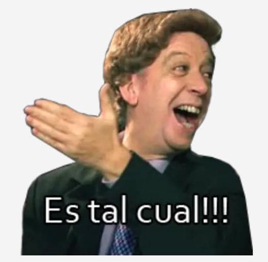 El tipo que aplaude dice '¡Es tal cual!' — meme de Reaction