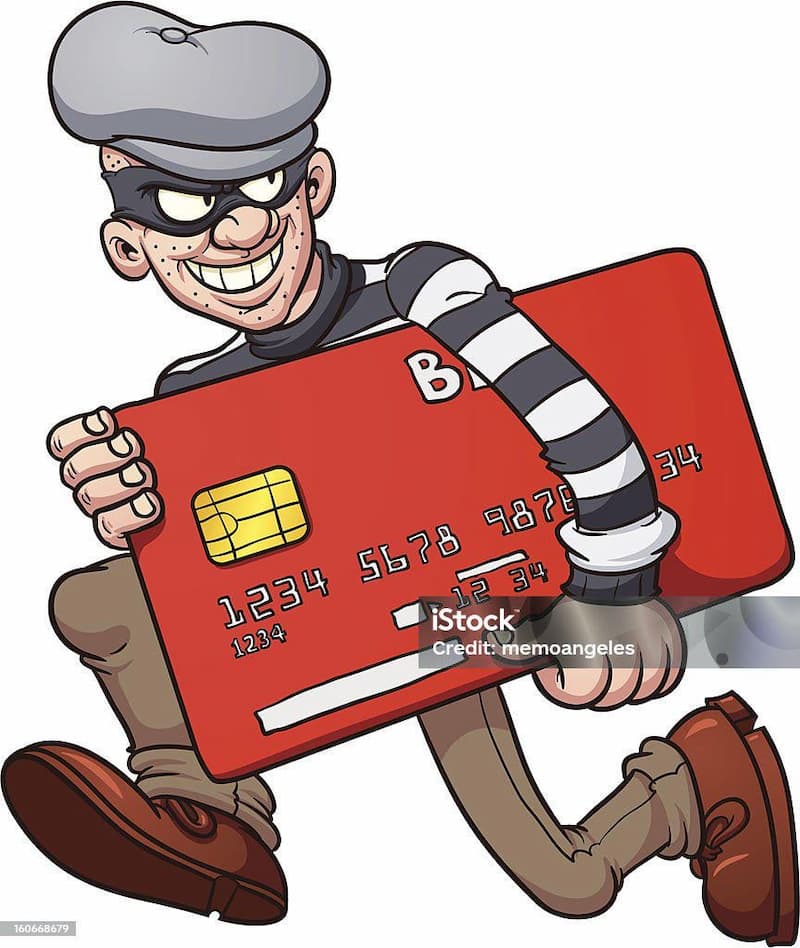 Credit Card Thief Running Away — Reaction meme