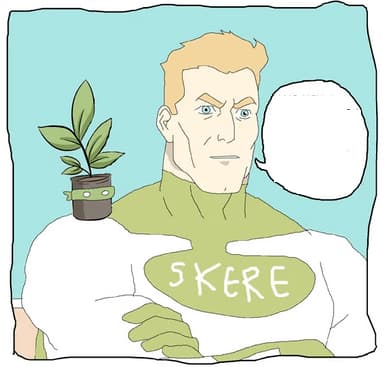 Skere Guy With Plant — meme de Reaction