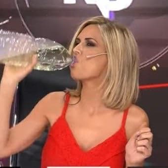Woman Drinking Trophy Meme — Reaction meme