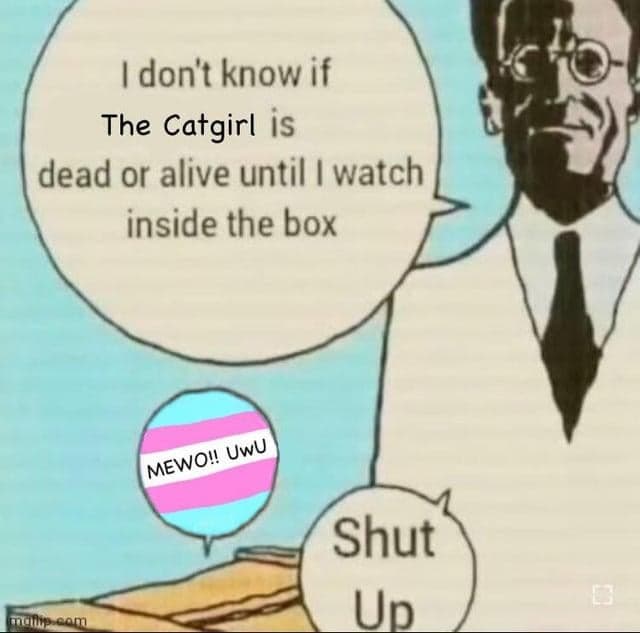 El Gato De Schrödinger: Tanto Existe Como No Existe — meme de Schrodinger