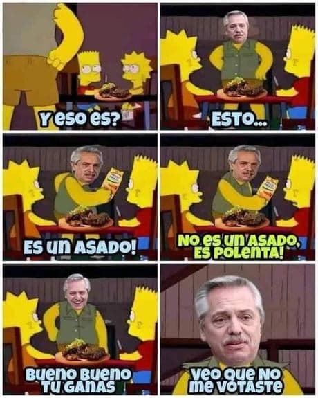 Asado or Polenta Vote Accordingly — Simpsons meme