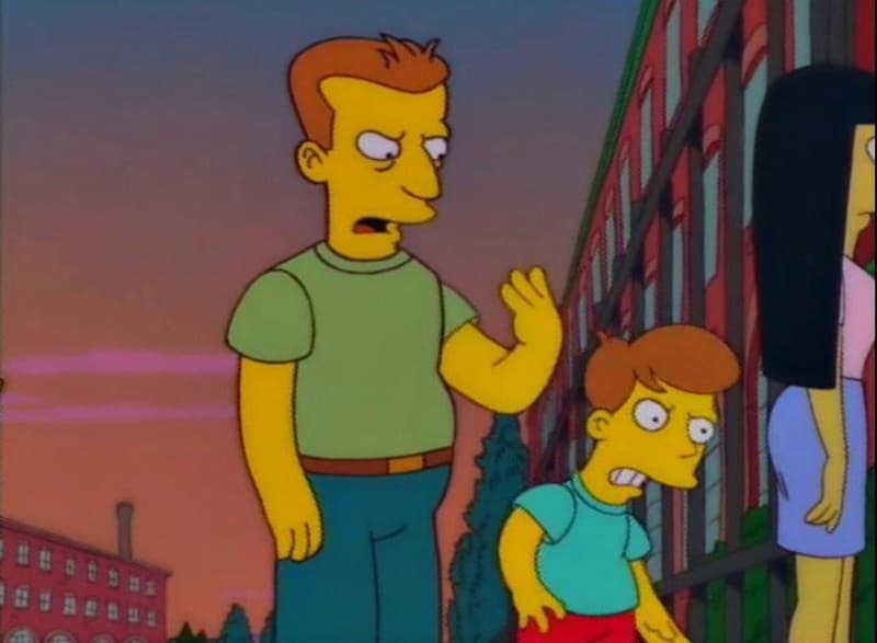 Papá Enojado y Nene Cagado: Clásico de Los Simpsons — meme de Simpsons
