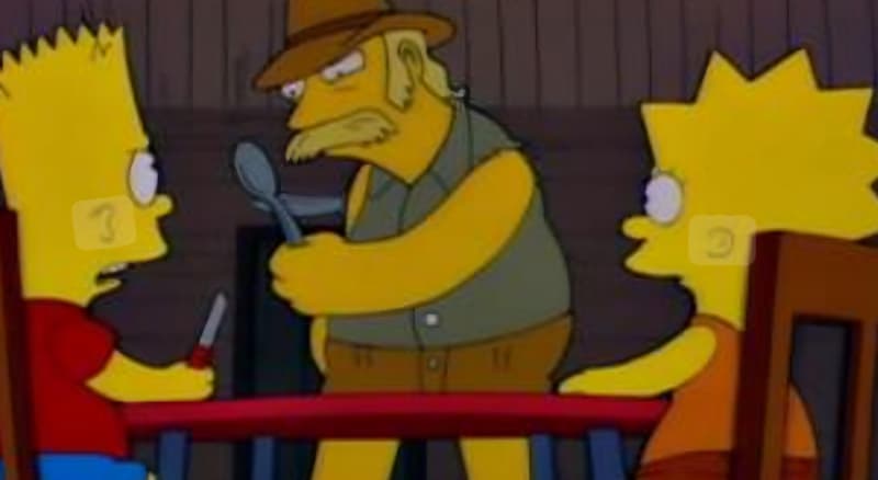 Bart and Lisa Watch the Spoon Bend — Simpsons meme