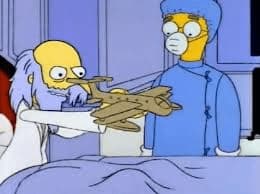 Mr Burns Brings Marge a Fancy Lobster — Simpsons meme