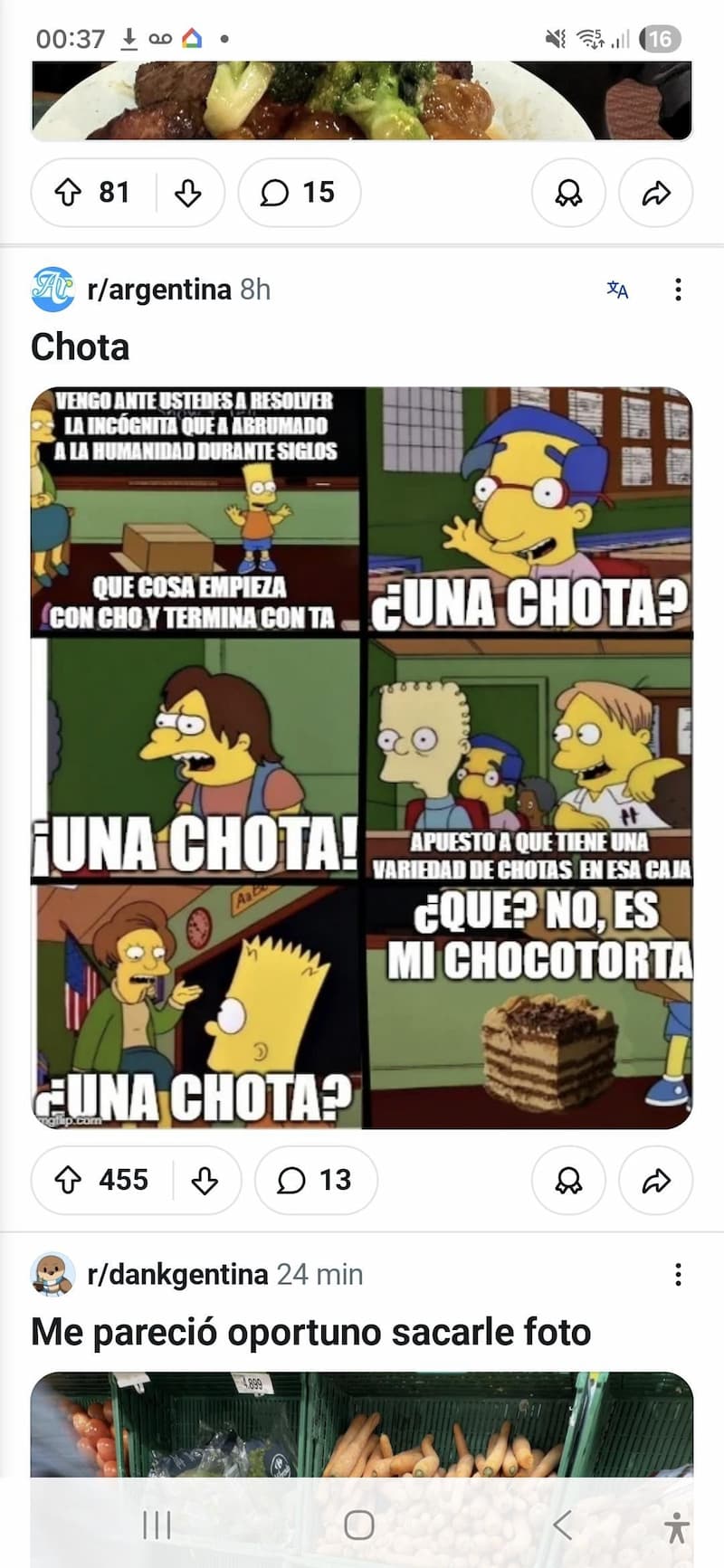 Simpsons Chota vs Chocotorta — Simpsons meme