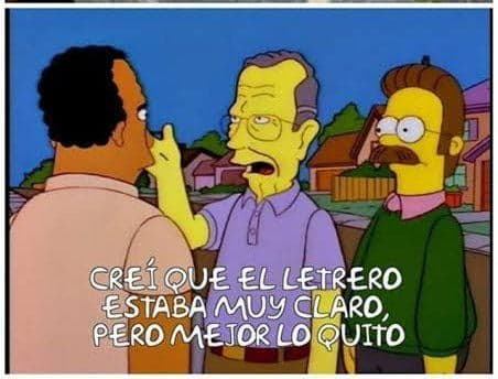 Neighbor Says The Sign Was Clear Enough — Simpsons meme