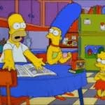 Escena Del Sillón: Homer, Bart Y Marge — meme de Simpsons