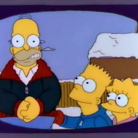 Homer y Bart Mirando — Simpsons meme