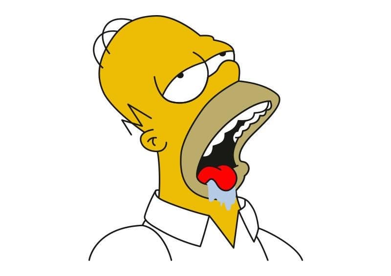 Homer Simpson Drooling — Simpsons meme