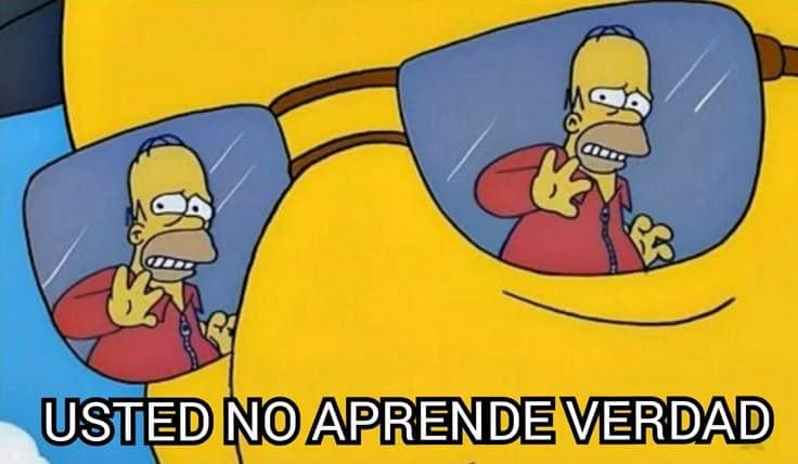 Homer In Shades Says You Never Learn — Simpsons meme
